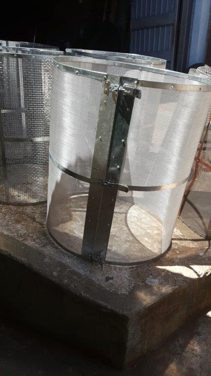 Zaranda fabricada en acero inoxidable